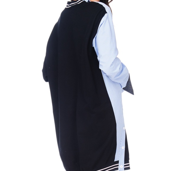 TOV Night Shirt Varsity One Piece Shirt Dress - Picture 5 of 8